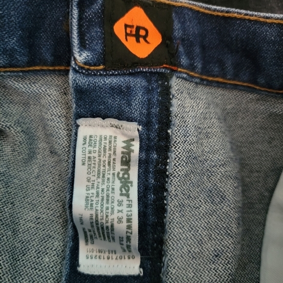 Wrangler MVM FR13 Original Flame Resistance Men's Work Blueb Jeans Sz 36 X 36 - Picture 9 of 12